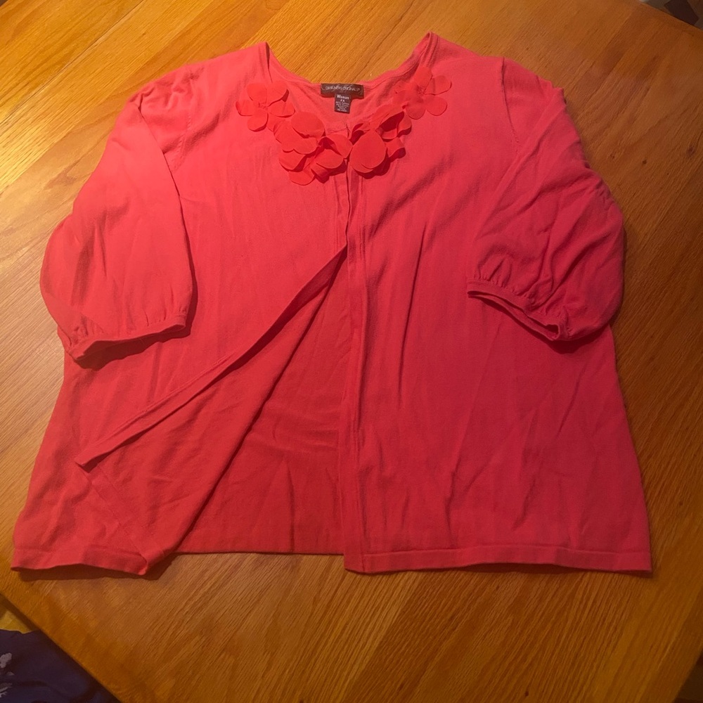 Designers Originals Coral Cardigan with Floral Details